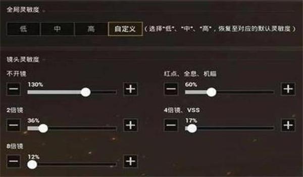 和平精英辅助瞄准灵敏度