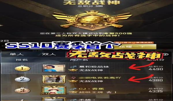 和平精英无敌战神和辅助