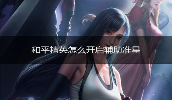 和平精英准星辅助器怎么调